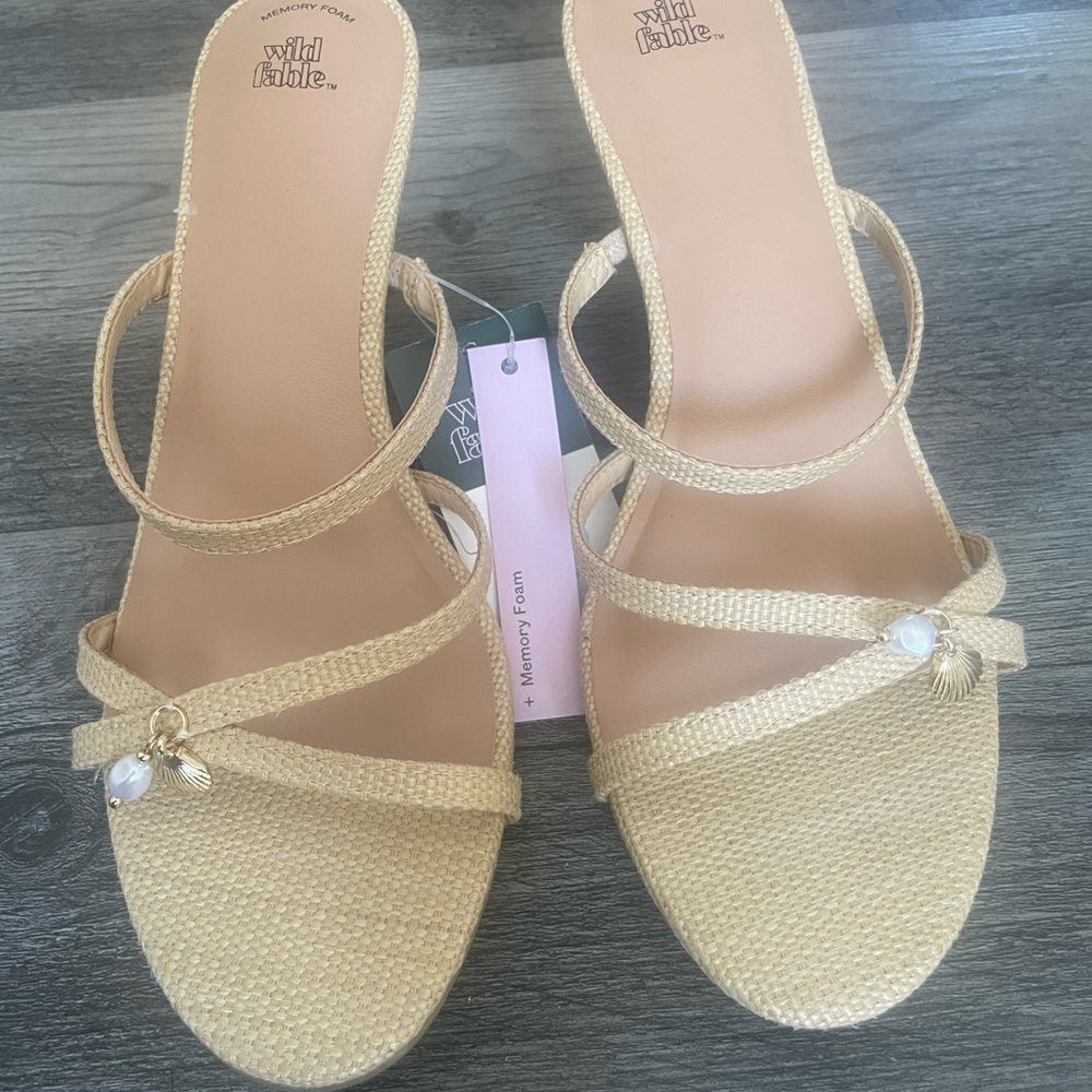 Wild Fable Cream Strappy Heels - Picture 3 of 5